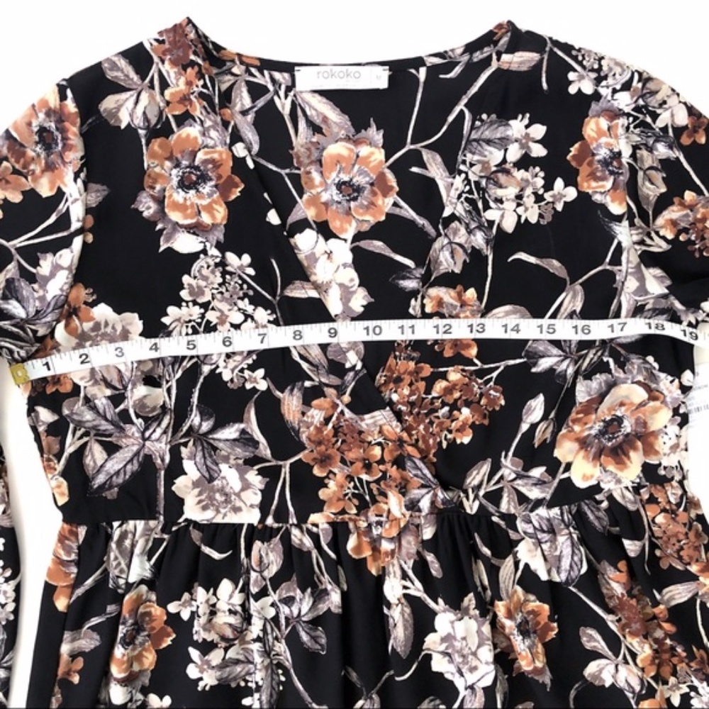 Rokoko By Dazz Floral Faux Wrap Dress - Picture 5 of 7
